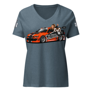 Rowdie and the bulldogs Woman's relaxed v-neck t-shirt